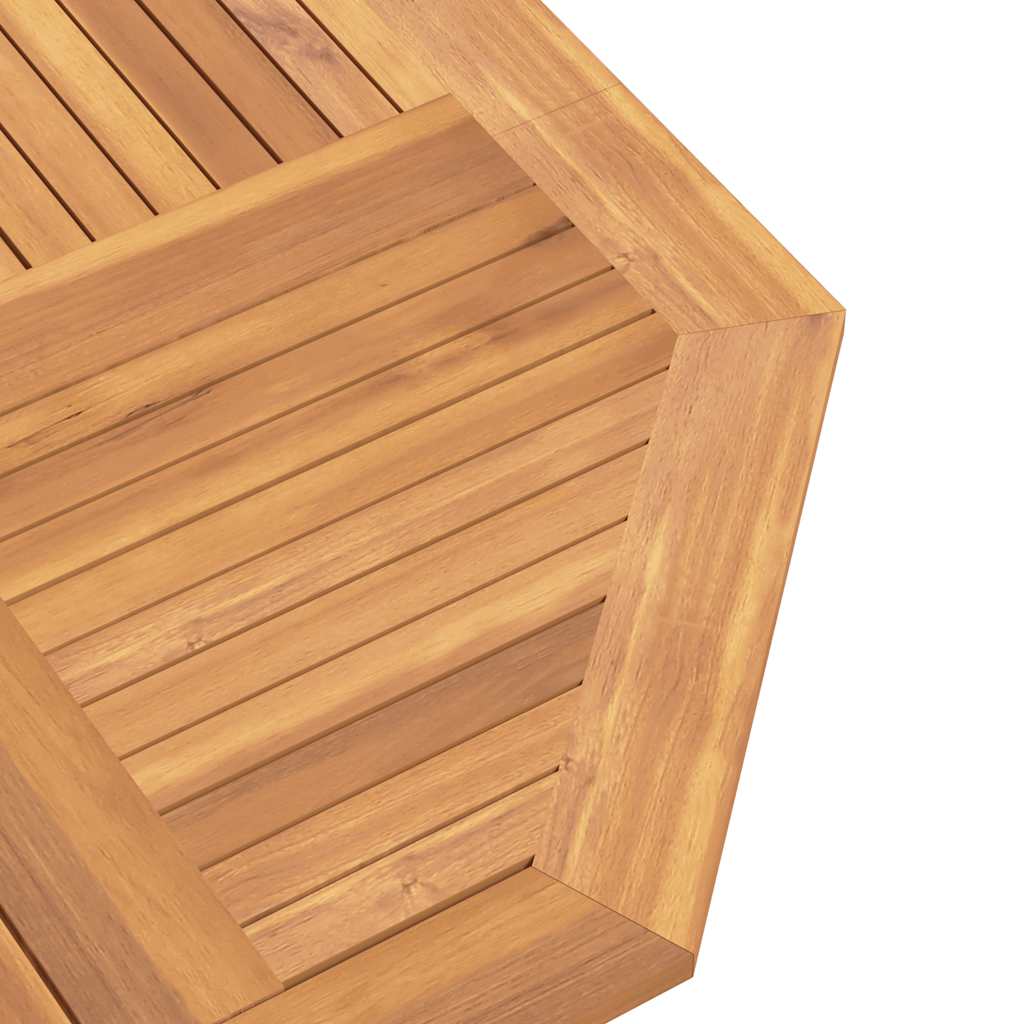 Tavolo da Giardino Pieghevole Grigio 110x110x75cm Massello Teak 362617