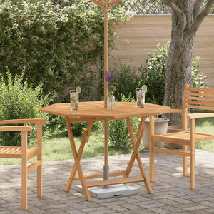 Tavolo da Giardino Pieghevole Grigio 110x110x75cm Massello Teak 362617