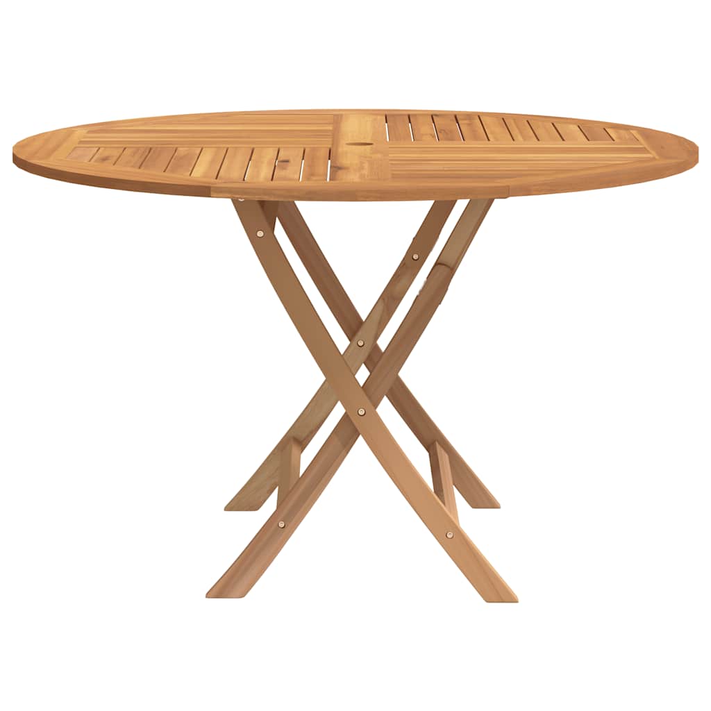Tavolo da Giardino Pieghevole Ø110x75 cm Legno Massello di Teak 362618