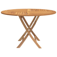 Tavolo da Giardino Pieghevole Ø110x75 cm Legno Massello di Teak 362618
