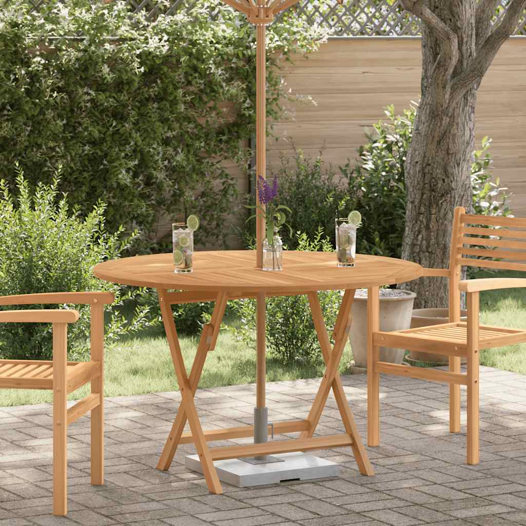 Tavolo da Giardino Pieghevole Ã˜110x75 cm Legno Massello di Teakcod mxl 105838