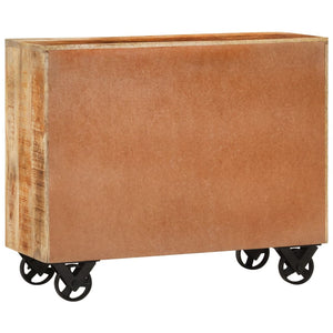 Credenza con 3 Cassetti 80x30x65 cm Legno Grezzo Massello Mango 351690