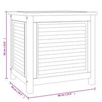 Contenitore Giardino con Borsa 60x50x58cm Legno Massello Teak 363269