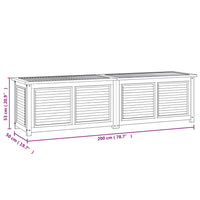 Box portaoggetti da giardino e borsa 200 x 50 x 53 cm legno massello di teak 02_0013133