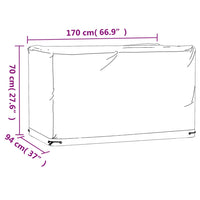 Copertura Mobili Giardino 8 Occhielli 170x94x70 cm Rettangolare