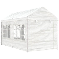 Gazebo con Tetto Bianco 4,46x2,28x2,69 m in Polietilenecod mxl 102861