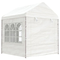 Gazebo con Tetto Bianco 4,46x2,28x2,69 m in Polietilene 3155478