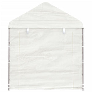 Gazebo con Tetto Bianco 4,46x2,28x2,69 m in Polietilene 3155478