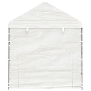 Gazebo con Tetto Bianco 13,38x2,28x2,69 m in Polietilene 3155482