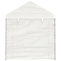 Gazebo con Tetto Bianco 15,61x2,28x2,69 m in Polietilene 3155483