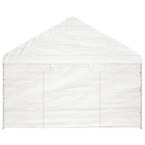 Gazebo con Tetto Bianco 4,46x4,08x3,22 m in Polietilene 3155486