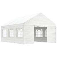Gazebo con Tetto Bianco 6,69x4,08x3,22 m in Polietilene 3155487