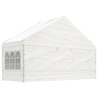 Gazebo con Tetto Bianco 13,38x5,88x3,75 m in Polietilene 3155498
