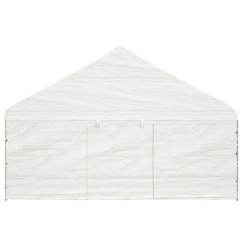Gazebo con Tetto Bianco 13,38x5,88x3,75 m in Polietilene 3155498