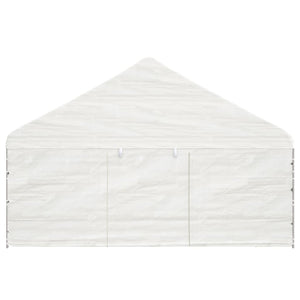 Gazebo con Tetto Bianco 13,38x5,88x3,75 m in Polietilene 3155498