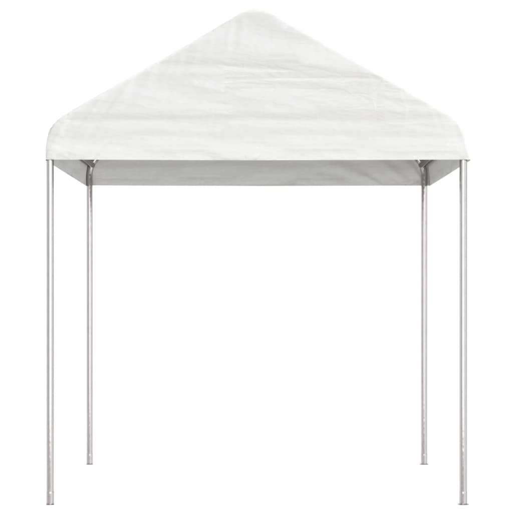 Gazebo con Tetto Bianco 20,07x2,28x2,69 m in Polietilene 3155509