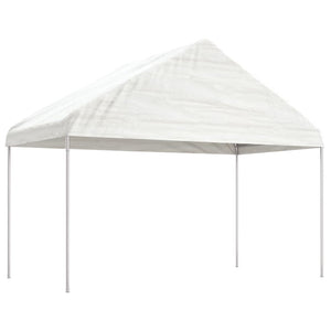 Gazebo con Tetto Bianco 4,46x4,08x3,22 m in Polietilene 3155510