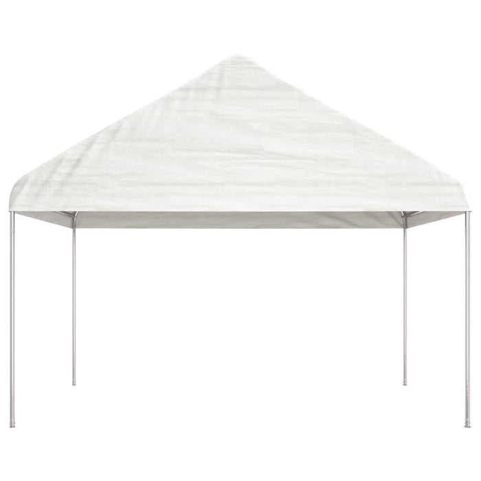 Gazebo con Tetto Bianco 8,92x4,08x3,22 m in Polietilene 3155512