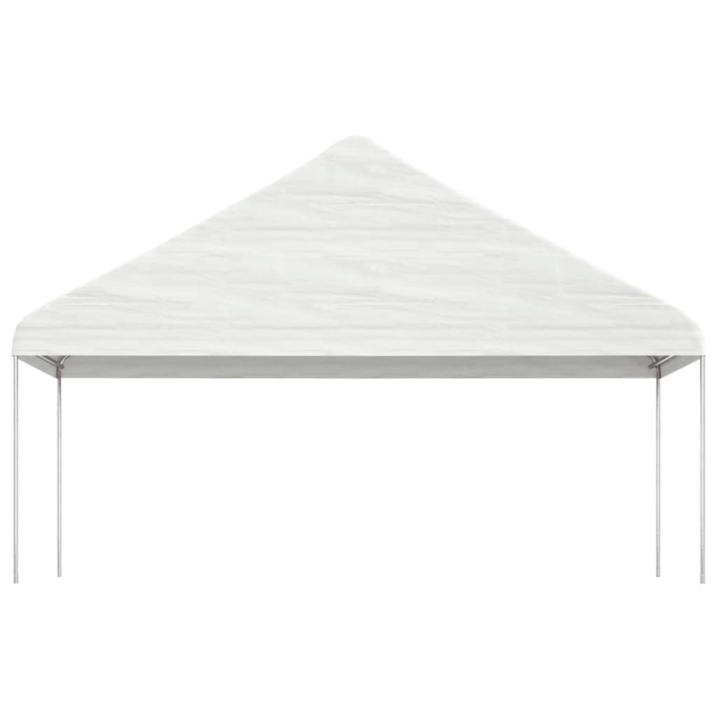 Gazebo con Tetto Bianco 4,46x5,88x3,75 m in Polietilene 3155518