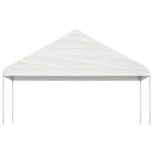 Gazebo con Tetto Bianco 4,46x5,88x3,75 m in Polietilene 3155518