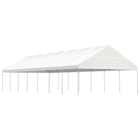 Gazebo con Tetto Bianco 15,61x5,88x3,75 m in Polietilenecod mxl 76384