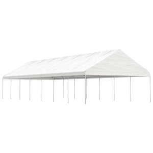 Gazebo con Tetto Bianco 15,61x5,88x3,75 m in Polietilenecod mxl 76384