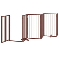 Cancello Cani Porta Pieghevole Marrone 15 Pannelli 750cm Pioppo 3155552