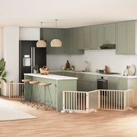 vidaXL Cancello per Cani Pieghevole 6 Pannelli 480 cm Legno di Pioppo