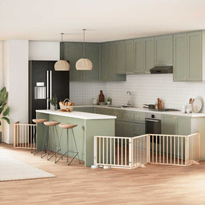 vidaXL Cancello per Cani Pieghevole 6 Pannelli 480 cm Legno di Pioppo