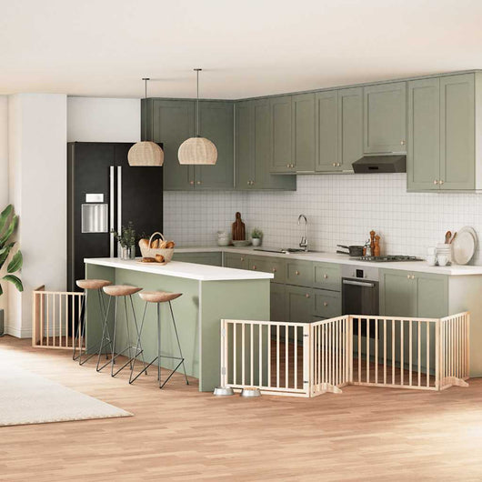 vidaXL Cancello per Cani Pieghevole 6 Pannelli 480 cm Legno di Pioppo