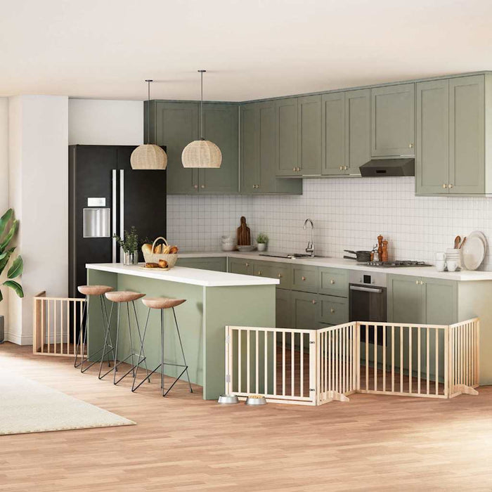 vidaXL Cancello per Cani Porta Pieghevole 8 Pannelli 640 cm in Pioppo