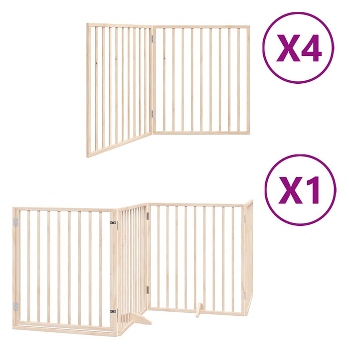 Cancello per Cani Porta Pieghevole 12 Pannelli 960 cm in Pioppo 3155560