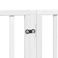 vidaXL Cancello Cani Porta Pieghevole Bianco 12 Pannelli 960 cm Pioppo