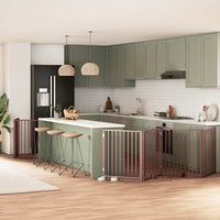 vidaXL Cancello Cani Porta Pieghevole Marrone 10 Pannelli 800cm Pioppo