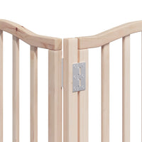 vidaXL Cancello per Cani con Porta Pieghevole 9 Pannelli 450 cm Pioppo