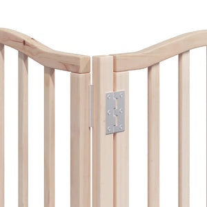 vidaXL Cancello per Cani con Porta Pieghevole 9 Pannelli 450 cm Pioppo