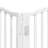 vidaXL Cancello Cani Porta Pieghevole Bianco 12 Pannelli 600 cm Pioppo