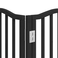 vidaXL Cancello Cani Porta Pieghevole Nero 15 Pannelli 750 cm Pioppo
