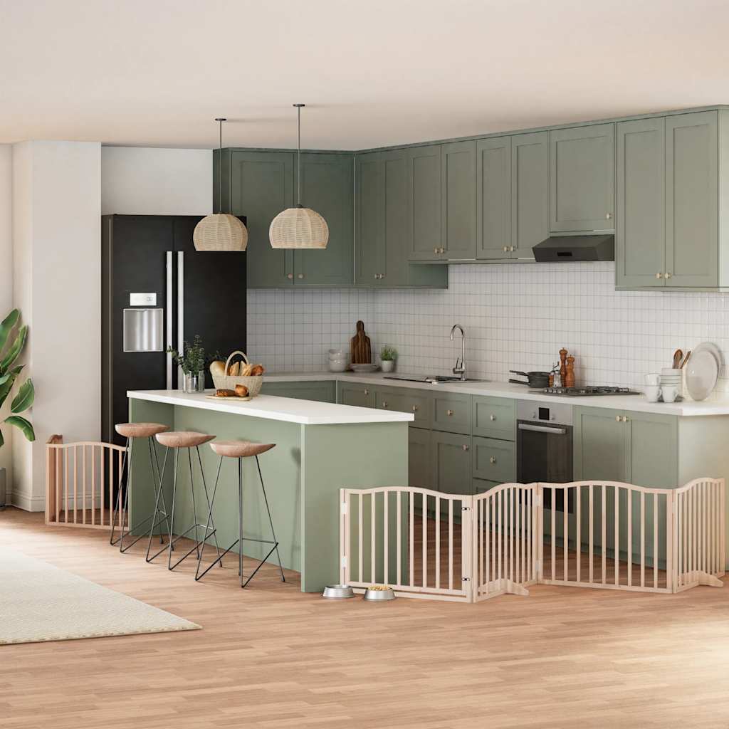 vidaXL Cancello per Cani Pieghevole 6 Pannelli 480 cm Legno di Pioppo