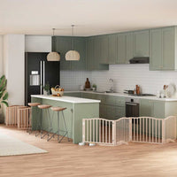 Cancello per Cani Porta Pieghevole 12 Pannelli 960 cm in Pioppo 3155612