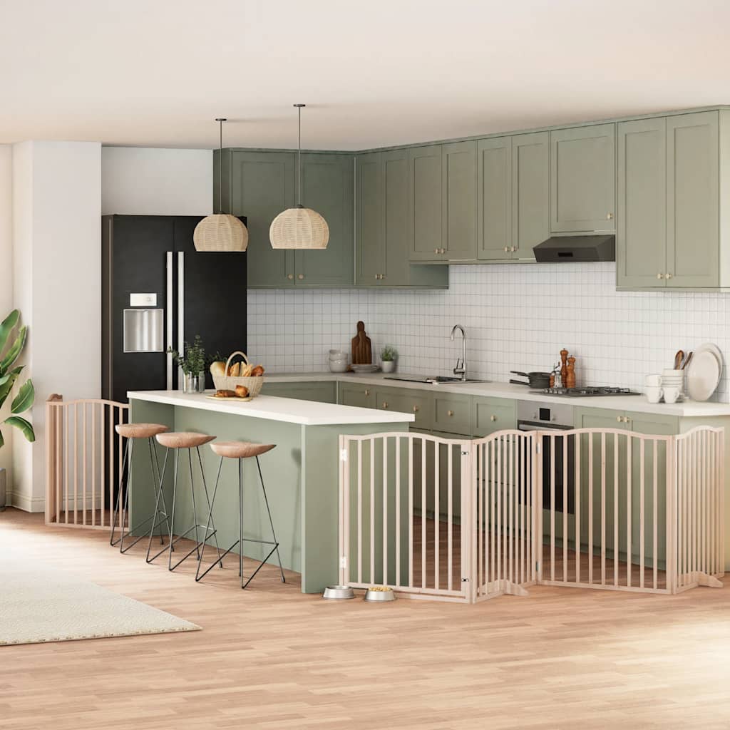 vidaXL Cancello per Cani Pieghevole 6 Pannelli 480 cm Legno di Pioppo