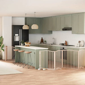 vidaXL Cancello per Cani Pieghevole 6 Pannelli 480 cm Legno di Pioppo