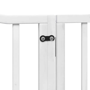 vidaXL Cancello Cani Porta Pieghevole Bianco 12 Pannelli 960 cm Pioppo