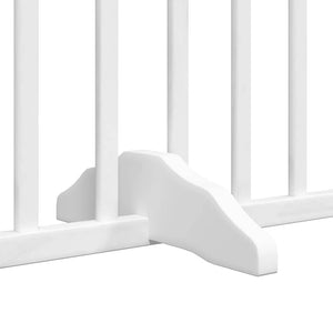 Cancello Cani Porta Pieghevole Bianco 6 Pannelli 480 cm Pioppo 3155621