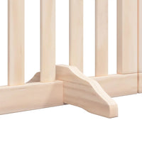 Cancelletto di sicurezza per cani porta pieghevole per animali domestici 12 pannelli legno di pioppo marrone 02_0023129