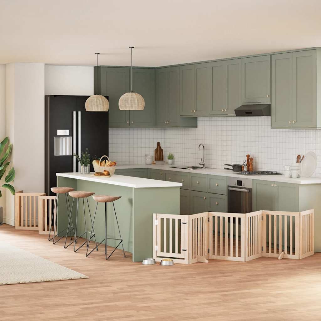 vidaXL Cancello per Cani Porta Pieghevole 15 Pannelli 750 cm in Pioppo