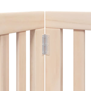 Cancelletto di sicurezza per cani cancelletto pieghevole a 12 pannelli in legno di pioppo marrone 02_0023163