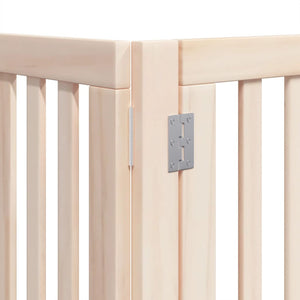 Cancelletto di sicurezza per cani porta pieghevole per animali domestici 15 pannelli legno di pioppo marrone 02_0023200