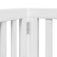 vidaXL Cancello Cani Porta Pieghevole Bianco 15 Pannelli 750 cm Pioppo