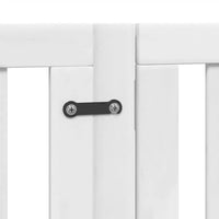 vidaXL Cancello Cani Porta Pieghevole Bianco 9 Pannelli 450 cm Pioppo